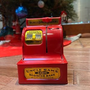 Uncle Sam's Antique 3 Coin Cash Register Bank